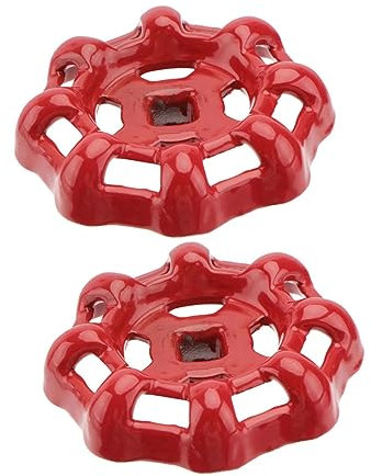 WATIIFUFU Roter Metallgriff Torgriffe 2er Pack Wasserarmatur Flüssigkeitsbeständig Nahtlose Abdichtung Flacher Boden