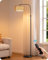 EDISHINE Rattan Stehlampe Wohnzimmer, Boho Bogenlampe Dimmbar mit Fernbedienung und Fußschalter, E27 Stehleuchte inkl. 9W LED-Birne, 3 Farbtemperatur, Standleuchte für Schlafzimmer Büro Hotel, Schwarz