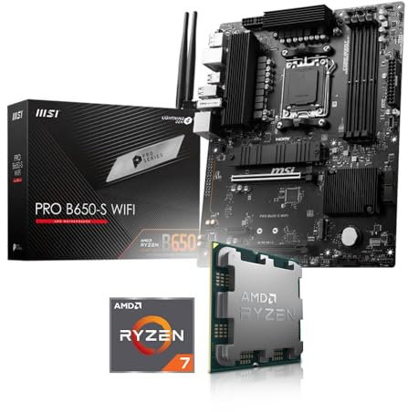 Juego de actualización Ryzen 7 9800X3D 8X 4,7 GHz, placa base WiFi MSI PRO B650-S Be Quiet! Dark Rock 5 (montada, incluye actualización Bios y control de funciones)