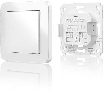 Bosch Smart Home Relais Schalter-Set, 3x Relais, 3x Wandschalter, Weiß, Kupfer, 6 Drähte, für Bosch Smart Home Geräte