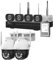 NIVIAN Kit Camaras de Vigilancia Profesional WiFi SuperHD con 6 Cámaras IP, PTZ y Grabador con Disco Duro 10CH - para Casas y Negocios - Visión Nocturna, Detección Humana IA, Audio Bidireccional
