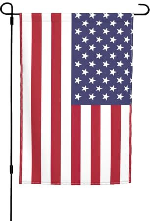 Drapeau de jardin personnalisé imprimé drapeau américain 30,5 x 45,7 cm, drapeau de cour double face tendance pour pelouse, décoration de balcon