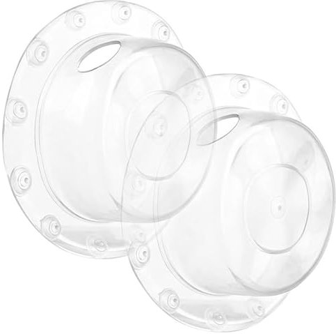 BDHI 2pcs Bath Overflow Cover Plug for Deep Water Baths Clear Tub Overflow Drain Suction Cover For Deep Water Bathtubs(Y305-2)