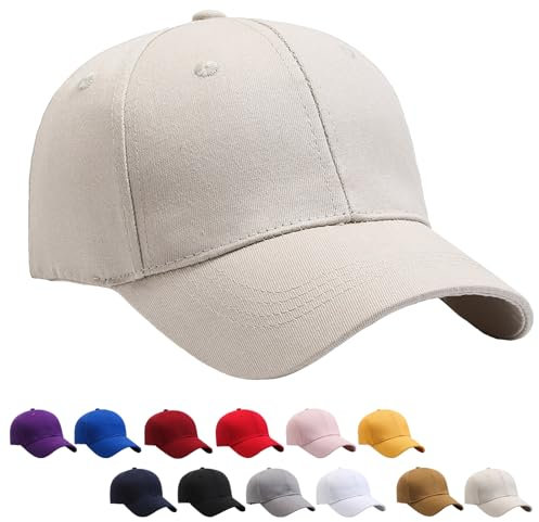 YOUYIKE Baseballkappe für Herren und Damen, Premium Baseball Cap, 100% Baumwolle, Verstellbar Schildmütze, Damen und Herren Kappe, Einheitsgröße, Outdoor Running Freizeit Basecap