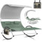 KESSER® Doppel-Sonnenliege Doppelliege mit Sonnendach, Kopfkissen Tasche für 2 Personen, Relaxliege, Gartenliege, Schaukelliege ergonomische Liegefläche, 240 kg Belastung, Seitentasche, Khaki Grau