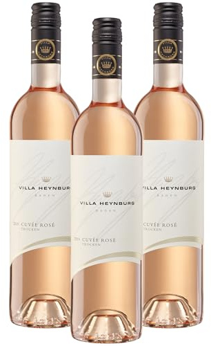 Villa Heynburg Cuvée Rosé trocken aus Merlot & Pinot Noir - Qualitätswein saftig, leicht & fruchtig am Gaumen mit erfrischender Grapefruit im Abgang (3 x 0,75l)