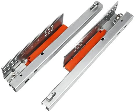 1Pair/ Lot Rebound Press to Release Push Open Under Mount Drawer Slide Rail Runner DTC 25KG(14inches 350MM)