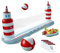 Il set di pallo da pallavolo include 57.1x118,1 pollici di pallottolo gonfiabile e vassoio, giochi estivi per bambini e adulti