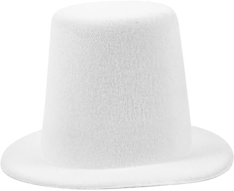 Ipetboom Mini -top -Hut Dekorativer Oberteil Spitze Mädchen Puppenhüte Miniatur Party Babypuppen Holzige Puppe Kopfbedeckung Winzig Hoch Rand Puppenzubehör Mini-hexenhüte Mini-hüte Weiß Eva