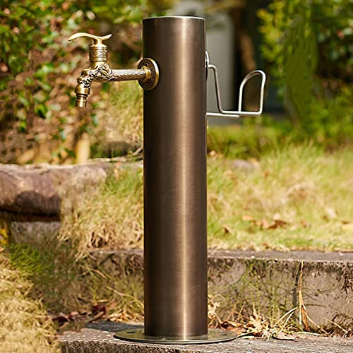 HTTGDGDH Robinet De Jardin Autoportant À Colonne, Antigel Extérieur, Tuyau d'eau Vertical, Fontaine À Eau pour Jardin, Distributeur d'eau, pour Arrosage/Irrigation（Kit 3-20.5×50Cm）