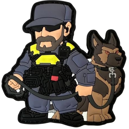 Morale Patch Patchlab K9 Hundeführer Hundestaffel Polizei/Zoll – Taktischer Hundeführer Aufnäher mit Hakenklett Gear, Kleidung EDC Patch-Board