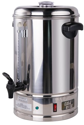 Hakka Commercial Percolateur Professionnelle 10 L, 60 Tasses, Percolateur en Acier Inoxydable, Grand Distributeur de Café, Percolateur électrique avec Indicateur de Niveau D'eau