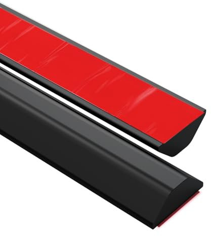 Mxziogr Barriera doccia silicone, Barriera acqua, soglia per doccia, Supporto Adesivo in Un Unico Pezzo, Tenere l'acqua all'interno della soglia per evitare fuoriuscite (Nero, 215CM)