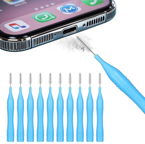 AHQiZFX 10 Stück USB C Handy Reinigungsset Telefon Port Reinigungsbürsten Set Telefonhörer Reinigungsbürste Telefon Lautsprecher Reinigungsbürsten Mini Bürstenreiniger für Laptop Keyboard Cleaner