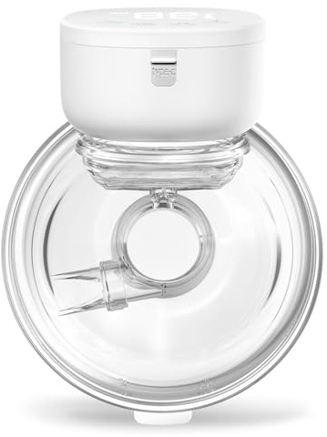 ANWIKE Electric Breast Pump Ultra-Light 230g - Wearable Breast Pump Hands Free for Travel & Home, 4 Modes 9 Levels, 135° Flange, Quiet 40dB, BPA-Free, Easy to Clean & Gift for New Moms, White