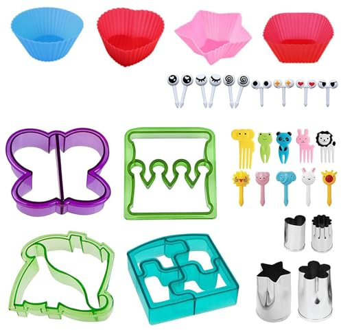 Sandwich-Ausstecher-Set in Brotform, Ausstechformen für Gemüse, Obst, Brot und Käse – Ideal für Lunchboxen und Bento-Boxen