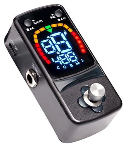 predolo Stimmgerät-Pedal für chromatische E-Gitarre und E-Bass – Professionelles Musikinstrumentenzubehör