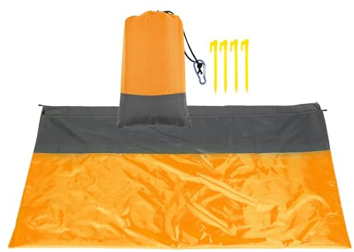 Lurrose Große Picknickdecke aus Polyesterstoff Praktische Tragbare Strandmatte für Outdoor Aktivitäten Wie Camping und Angeln Modisch und Robust