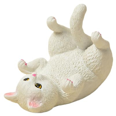 CAZSTYK Figurine multifonctionnelle en résine artisanale, support de téléphone, tablette, décoration de bureau moderne, accessoire de voyage, figurine de chat, support de téléphone, décors