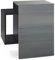 Vladon Nachttisch Queens, Made in Germany, Nachttischschrank mit 2 Schubladen und 1 seitlichem Fach zur Wandmontage, Schwarz matt/Grau Hochglanz (60 x 63 x 36 cm)