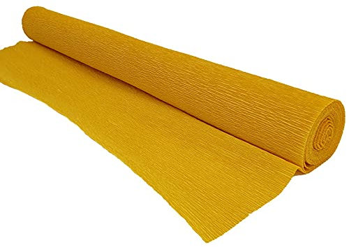 5 Rollen Floristen Krepppapier Bastelpapier je 250cm in tollen Farben (SONNENGELB)