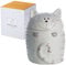 SPOTTED DOG GIFT COMPANY Cookie Jar Biscuit Barrel, Ceramic Novelty Cat Themed Kitchen Storage Canister Container for Treats, Gifts for Cat Lovers Women Men 1.4L White