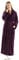 Dressing Gown Women Full Length Robe Plus Size Fleece Winter Warm Bathrobe, UK10-14(label L), Purple