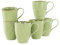 CreaTable 30 cl, Green, 22053, Serie Nature Collection, 6-teiliges Geschirrset, Kaffeebecher aus Steinzeug, spülmaschinen-und mikrowellengeeignet, Qualitätsproduktion, 300 milliliters, grün