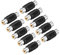 sourcing map RCA Female to Female Connector Stereo Audio Video Cable Adapters Coupler Black 10Pcs