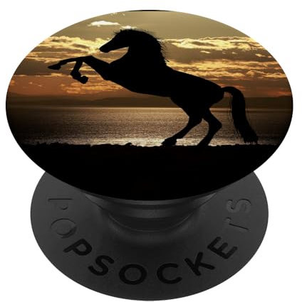 PopSockets Pferd Pony Horse Hengst Reiten Reiter Tier Sonnenuntergang PopSockets mit austauschbarem PopGrip