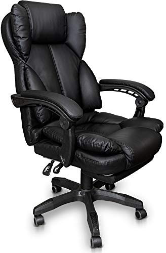 TRISENS Schreibtischstuhl Bürostuhl Gamingstuhl Racing Chair Chefsessel mit Fußstütze
