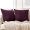 Deconovo Kissenbezug Dekokissen Kissenhülle Dekorative Zierkissenhülle Super Weich Kissenbezüge Decor für Sofa Couch Wohnzimmer, 50x50 cm, Dunkelviolett, 2er Set