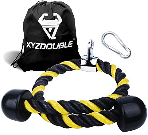 XYZDOUBLE Corda per Tricipiti Push Pull Down Cord Tricipiti Cord 70cm Attaccatura Cavo Nylon Intrecciato Cavo Tricep Corda per Fitness in Multipalestra Allenamento Bicipiti, Palestra O Casa
