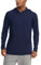 KEFITEVD UV Shirt Herren Langarmshirt UPF 50+ Sport T-Shirt Sommer Hoodie Atmungsaktiv Funktionsshirt Schwimmshirt Dunkelblau L