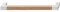 Gedotec Moderner Schubladengriff 128 mm Möbelgriff Küche | WOODY | Holz-Griff Eiche & Metall silber | Küchengriff für Schrank-Türen & Möbel - Schubladen | 1 Stück - Design Schrankgriff mit Schrauben