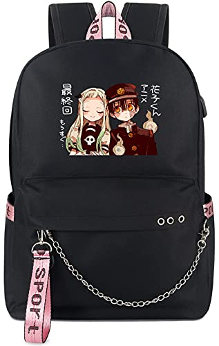 Roffatide Anime Toilet Bound Hanako Kun Laptop-Rucksack Fit 15 Zoll Laptop-Schultasche Reise-Tagesrucksack