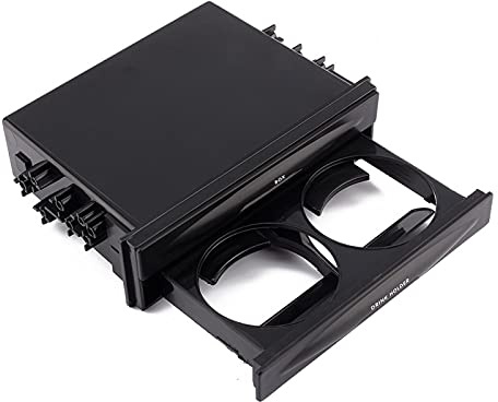 Auto Getränkehalter, Auto Universal Doppel DIN Radio Pocket Kit mit Getränkehalter/Aufbewahrungsbox Schwarz