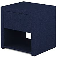 Betten Jumbo Nachttisch George | Stoffbezug in Blau | perfekt für Boxspringbetten