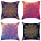 Ayoiow 4er Set Sofakissen 50x50cm, Polyester Zierkissenbezüge Kissenbezüge Deko 20x20 Inch Sofakissen Kissenbezug Dekor Mandala Blumenmuster
