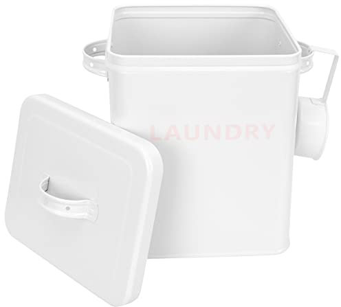 Zerodeko Wäschebehälter Kondensateimer Waschmittelwaschmittel Pulver Lagerung Blechbox Waschpulver Lagerung Zinn mit Schaufel Perfekt Für Halten von Tabletten Pulver Reinigungsmittel ?