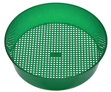 Gartensieb Erdsieb Rund Rüttel Sand Garten Sieb Gartensieb Rundsieb Bodensieb Erdsieb Rund Grün Kunststoff -Maschen für Saatgut, Erde, Kompost, Steine, Unkraut, Schotter, 21x5cm (Grün, 21*5.5CM)