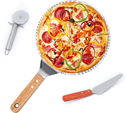 Kyto Pizza Set 3 Teilig Pizzaschieber Pizza Schaufel Pizzaschneider Torten Zubehör Kuchen Gebäck