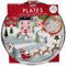 Ginger Ray MLC-122 Christmas Scene Paper Party Plates Tableware 8 Pack,Multi-Coloured,25 centimeters