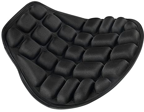 Fdit Cooling Seat Cushion, Breathable Motorcycle Seat Cushion Comfortable EVA Shock Absorption for Motorbike (Polyurethane Fiber)