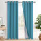 XWZO 100% Blickdicht Vorhänge, Doppellagige Dicker Verdunklungsvorhänge mit Ösen, Schallschutz Thermovorhänge 2er Set Schlafzimmer Gardinen, Blackout Curtain, 220x140 cm(HöhexBreite), Tealblau