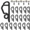 Comforty 100 Stück Weihnachtslicht Clips, Kunststoff Dachrinnenhaken Lichterkette Outdoor Dachrinnen Haken Feiertag Licht Clips für Weihnachten Dekoration Lichterketten, Schwarz