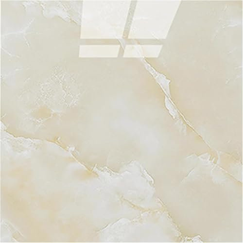 Adesivi per piastrelle, 22 pezzi, effetto marmo, autoadesivi, 30 x 30 cm, in PET, rivestimento per pavimento, per cucina, bagno, camera da letto, soggiorno (giallo giada ghiaccio)