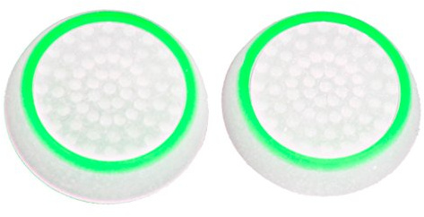 Tiuimk Zweifarbige Tastenkappen (leuchtet im Dunkeln) – Grün für PS4-Controller