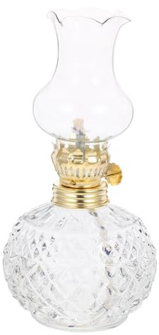 LIFKOME Colección Y Decoración lámpara Queroseno Cristal lámpara Aceite Queroseno Chimenea lámpara Aceite decoración Linterna lámparas Queroseno para Uso en Interiores lampara Aceite