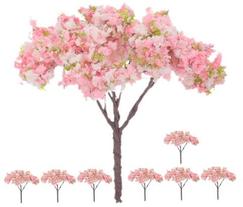 Zerodeko 8St Simulierter Kirschblütenbaum Architektur Kirschblütenbäume künstliche blüte Artificial Tree kreativität Dekoration Kirschbaum Blumenbaum Gartenbaum Sandkasten schmücken Plastik